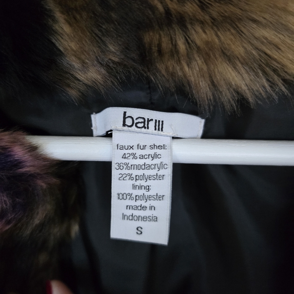 NWT bar III Faux Fur Jacket - Picture 4 of 10
